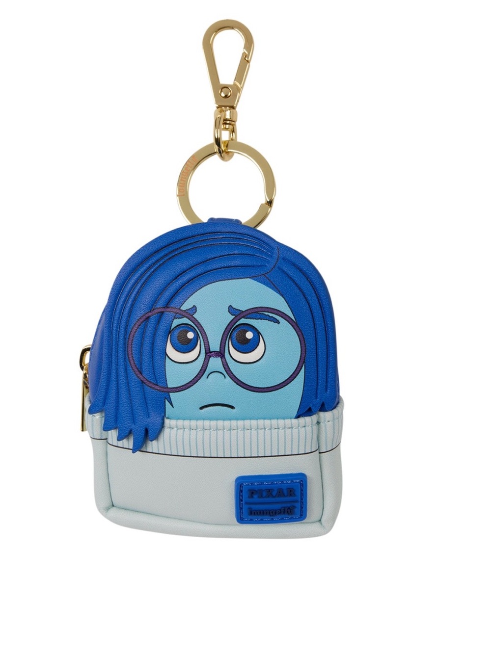 Inside Out Cosplay Mini Backpack Keychain Charm Sadness Blue